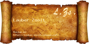 Lauber Zsolt névjegykártya